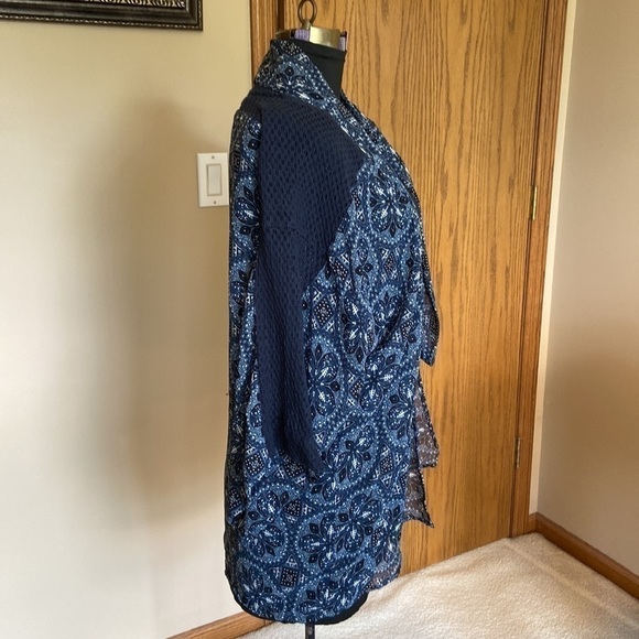 ✌️HIPPIE laundry open front kimono blue and white Medium - Picture 5 of 15